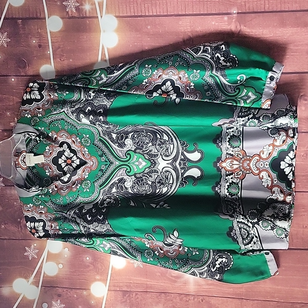 Chico's Paisley Peasant Blouse Size 2